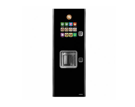 Azkoyen – Zintro professional coffee vending machine showing internal storage system