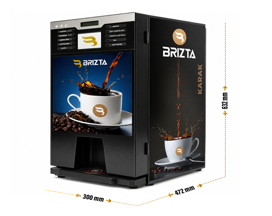 MINIFRESH 4K GD coffee vending machine by Awafia with modern black design